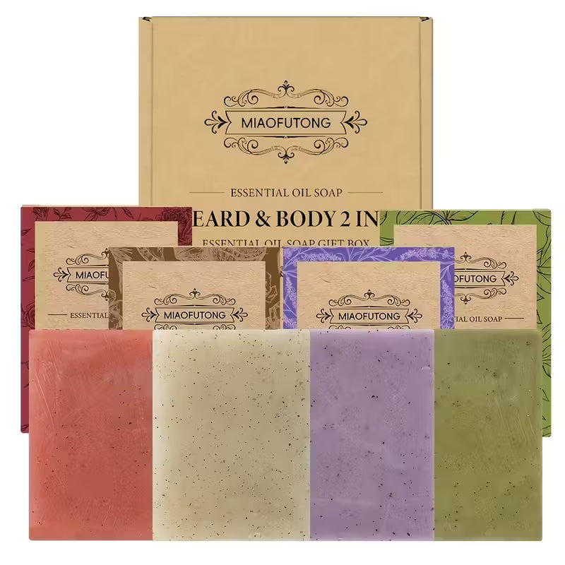 4pcs tea tree and lavender essential oil soap set,